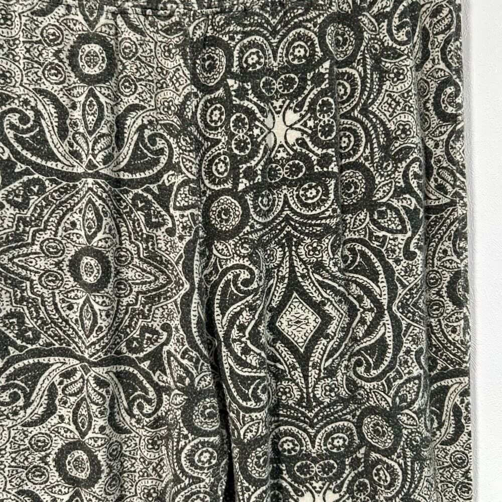 Abercrombie & Fitch Paisley Flare Pants Gray Green Boho Bell Bottom Women’s Larg - Picture 9 of 9
